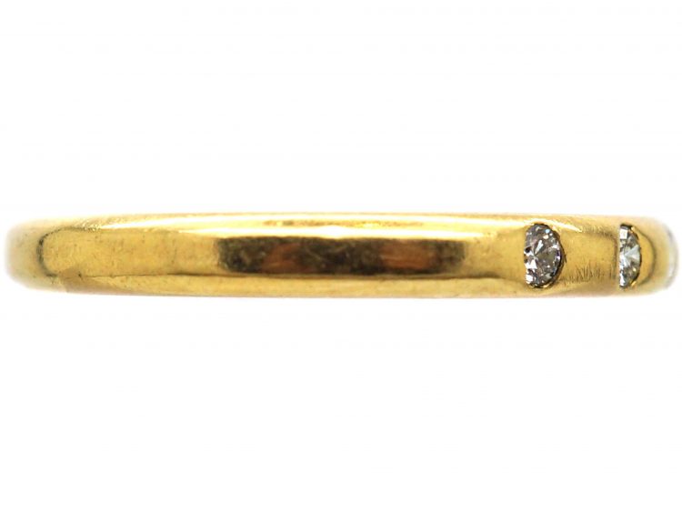 French 18ct Gold Ring set with Diamonds