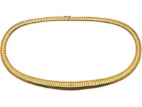 Retro 18ct Gold Tubo-Gas Collar