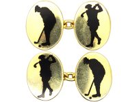 9ct Gold Golf Cufflinks by Deakin & Francis