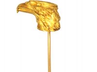French Belle Epoque 18ct Gold Eagle's Head Tie Pin