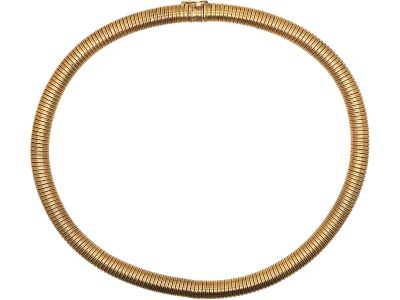 Retro 9ct Gold Tubo-Gas Collar
