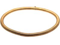 Retro 9ct Gold Tubo-Gas Collar