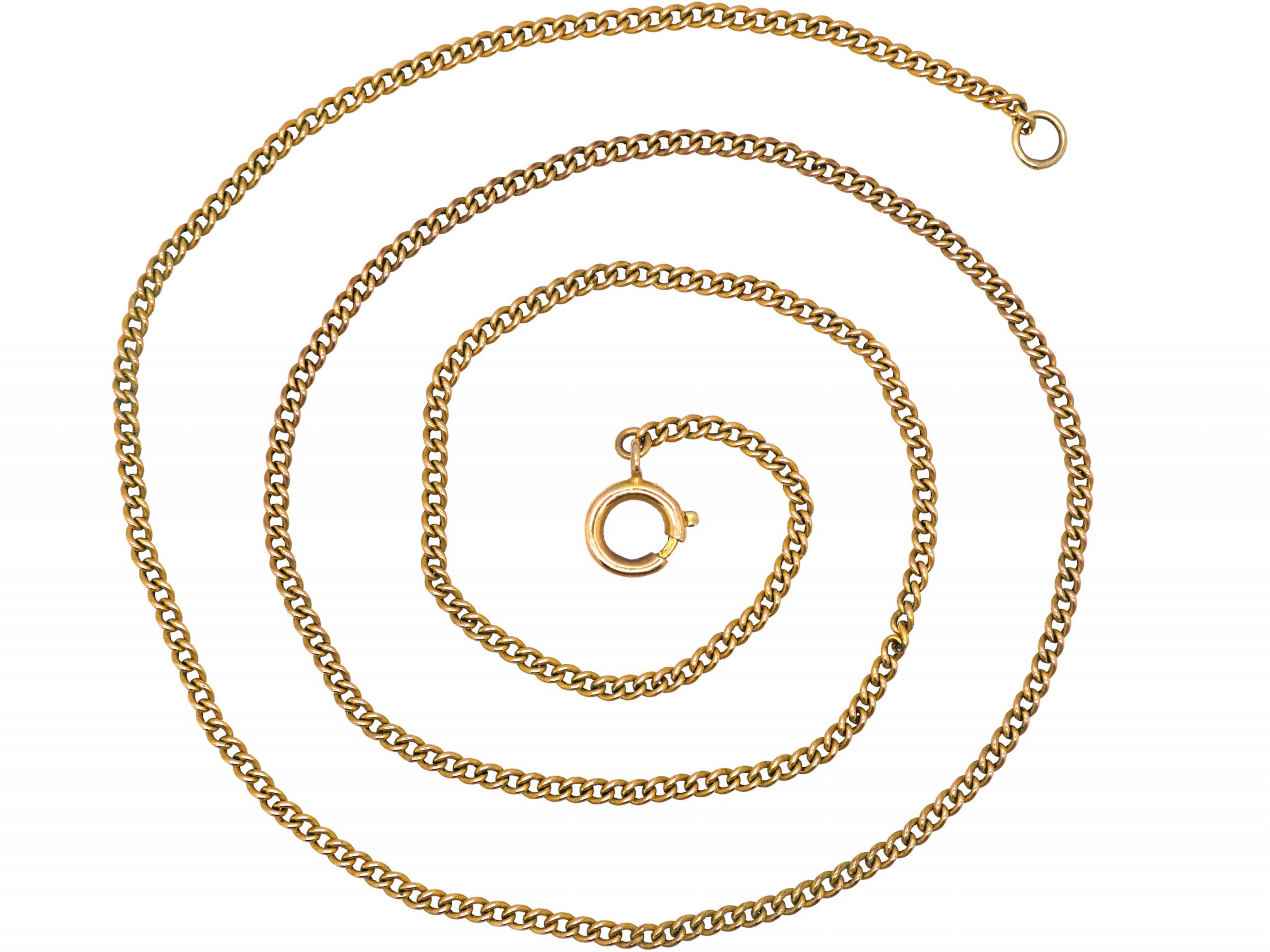 9ct Gold Trace Link Chain (144T) | The Antique Jewellery Company