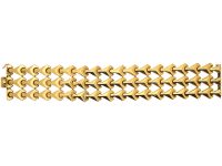 1970s 18ct Gold Wide Articulated Bracelet