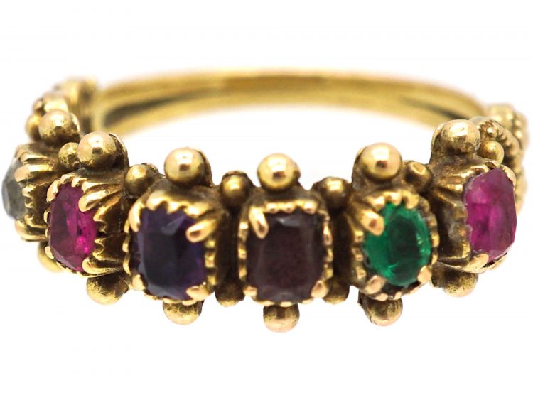 Georgian 15ct Gold Acrostic Ring That Spells Regard