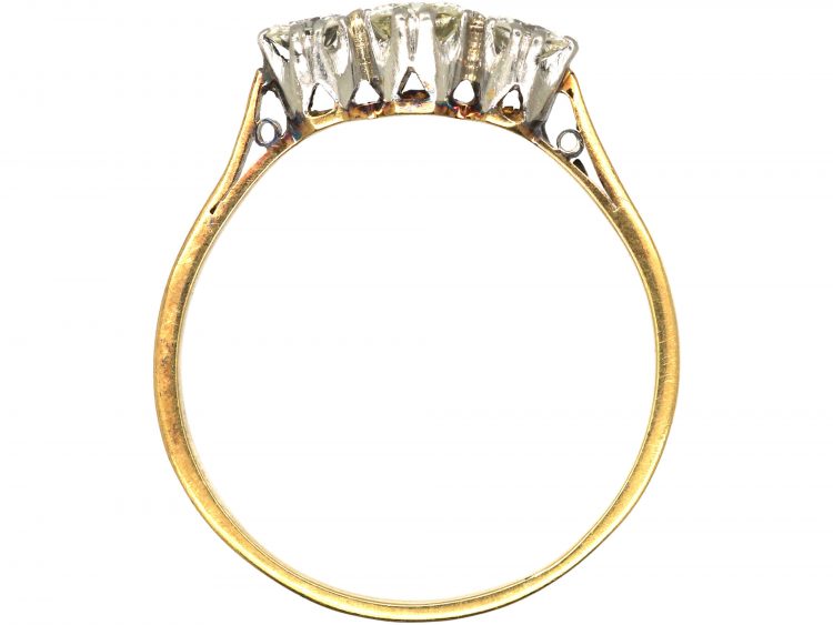 Early 20th Century 18ct & Platinum, Three Stone Diamond Ring