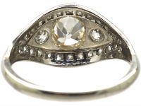 Art Deco Platinum & Old Mine Cut Diamond Ring