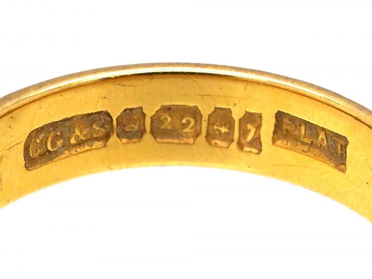 Mid 20th Century 22ct Gold & Platinum Wedding Ring by Charles Green & Sons