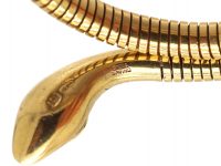 1960s 9ct Gold Snake Bracelet with Ruby set Eyes
