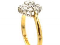 Mid 20th Century 18ct Gold & Platinum, Diamond Cluster Ring