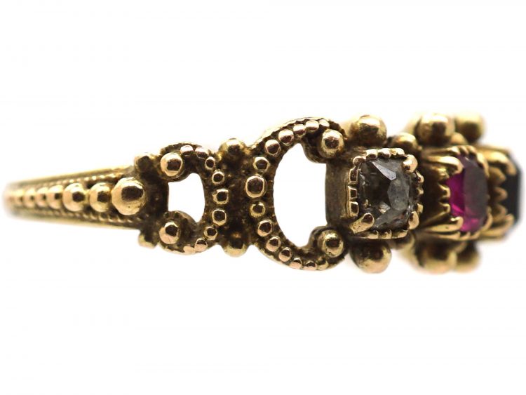 Georgian 15ct Gold Acrostic Ring That Spells Regard