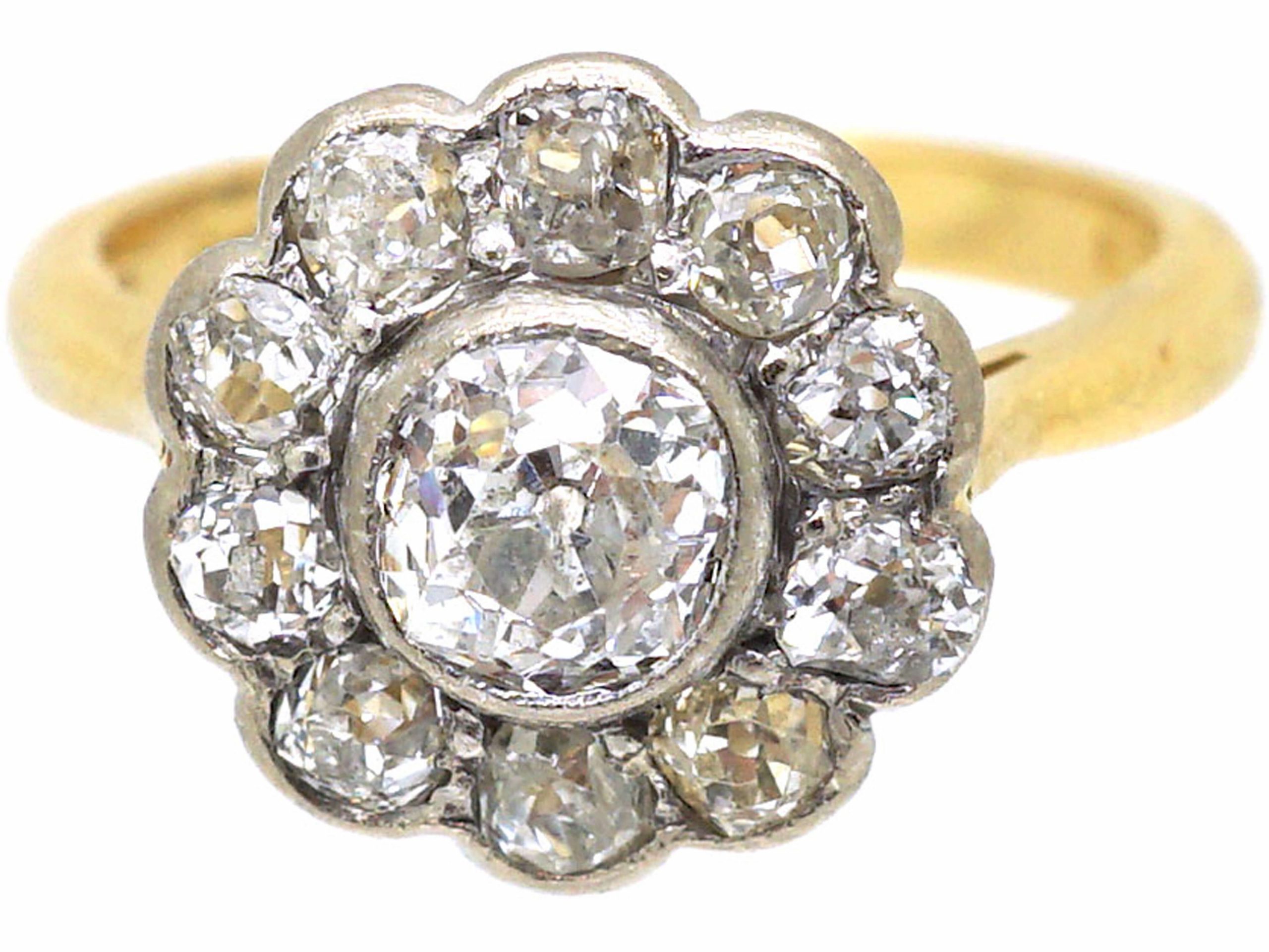 18ct Gold & Diamond Cluster Ring by Garrard & Company (534T) | The ...