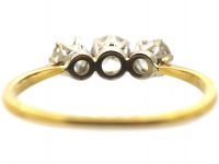 Art Deco 18ct Gold & Platinum, Three Stone Diamond Ring