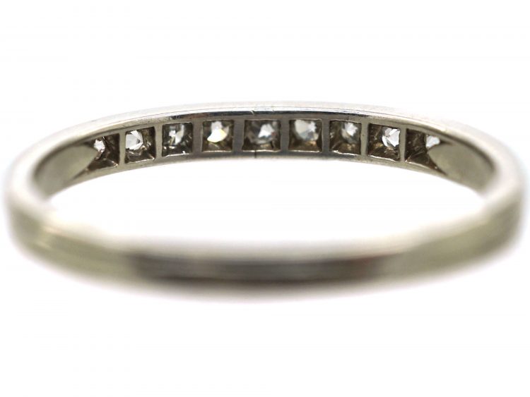 Art Deco Platinum & Diamond Half Eternity Ring