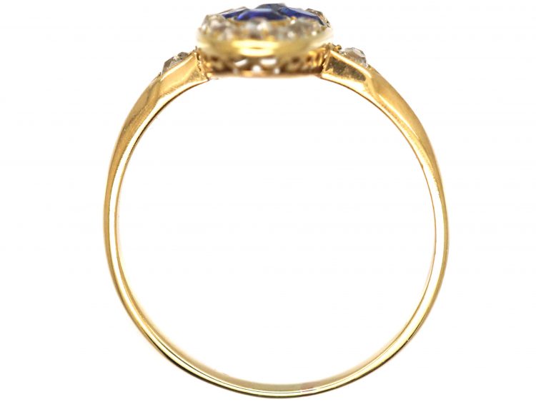 Early 20th Century 14ct Gold, Sapphire & Diamond Ace of Clubs Ring
