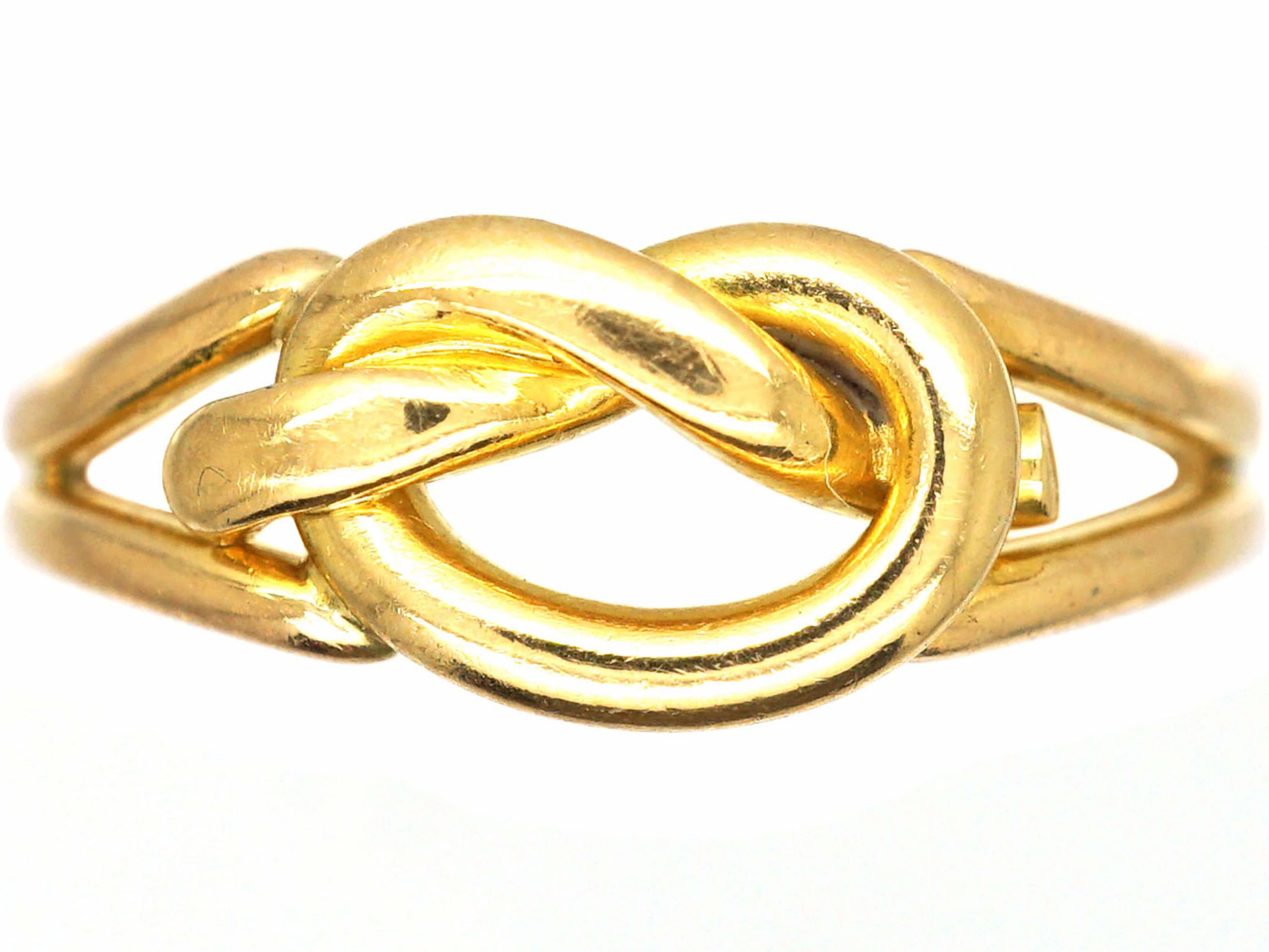 Edwardian 18ct Gold Lover's knot Ring by Henry Joseph (850T