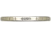 Art Deco Engraved Platinum Wedding Ring