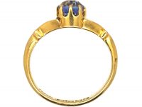 Edwardian 18ct Gold & Sapphire Solitaire Ring