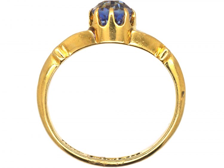 Edwardian 18ct Gold & Sapphire Solitaire Ring