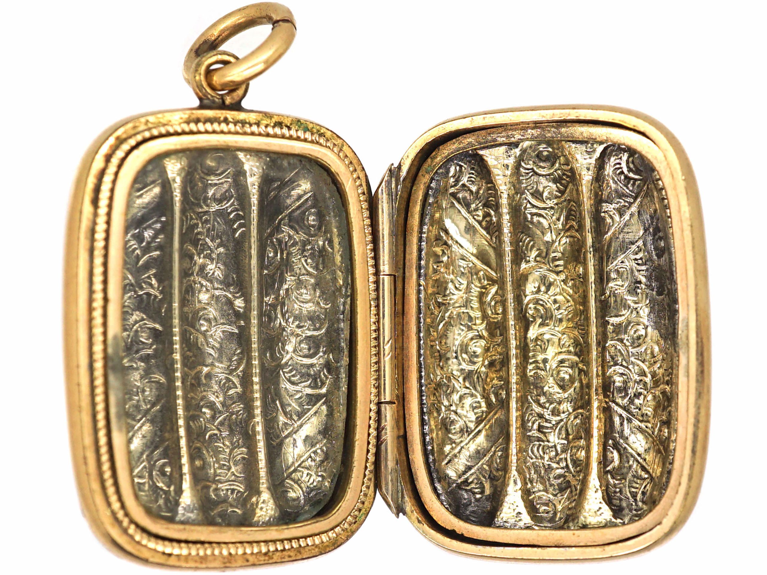 Victorian 9ct Gold Cigars in Box Locket (617T) | The Antique Jewellery ...