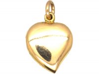 Edwardian 15ct Gold Witches Heart Locket set with a Natural Split Pearl