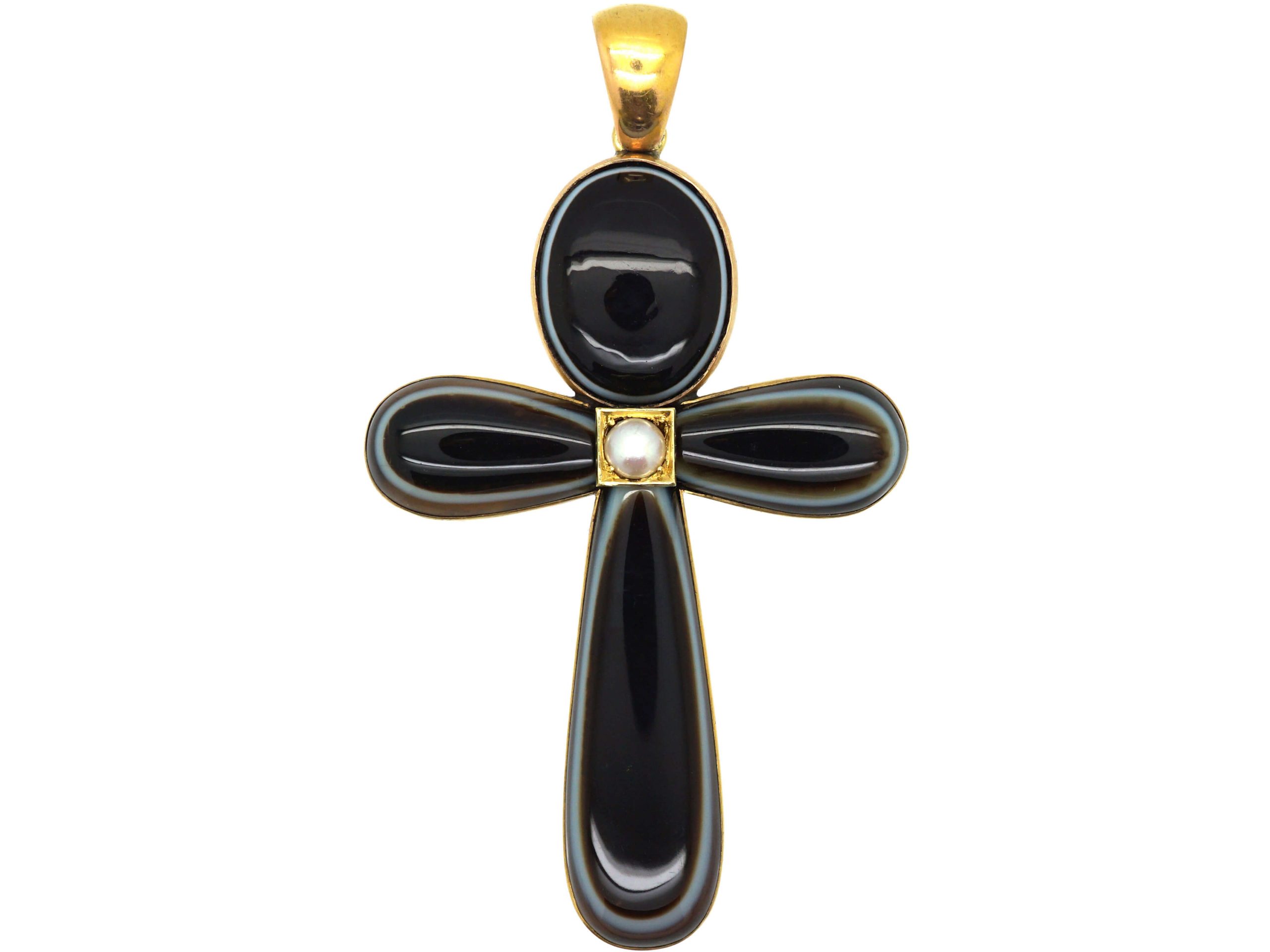 Michael Hill Onyx Cross Pendant in Silver with 65cm Cable Chain | Kingsway  Mall