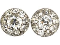 Georgian Diamond Cluster Earrings
