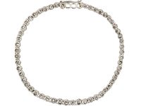 French Art Deco Platinum & Diamond Line Bracelet