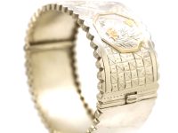 Victorian Silver & Gold Overlay Bangle in Aesthetic Style