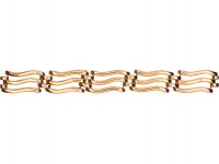 Edwardian 15ct Gold Wave Gate Bracelet