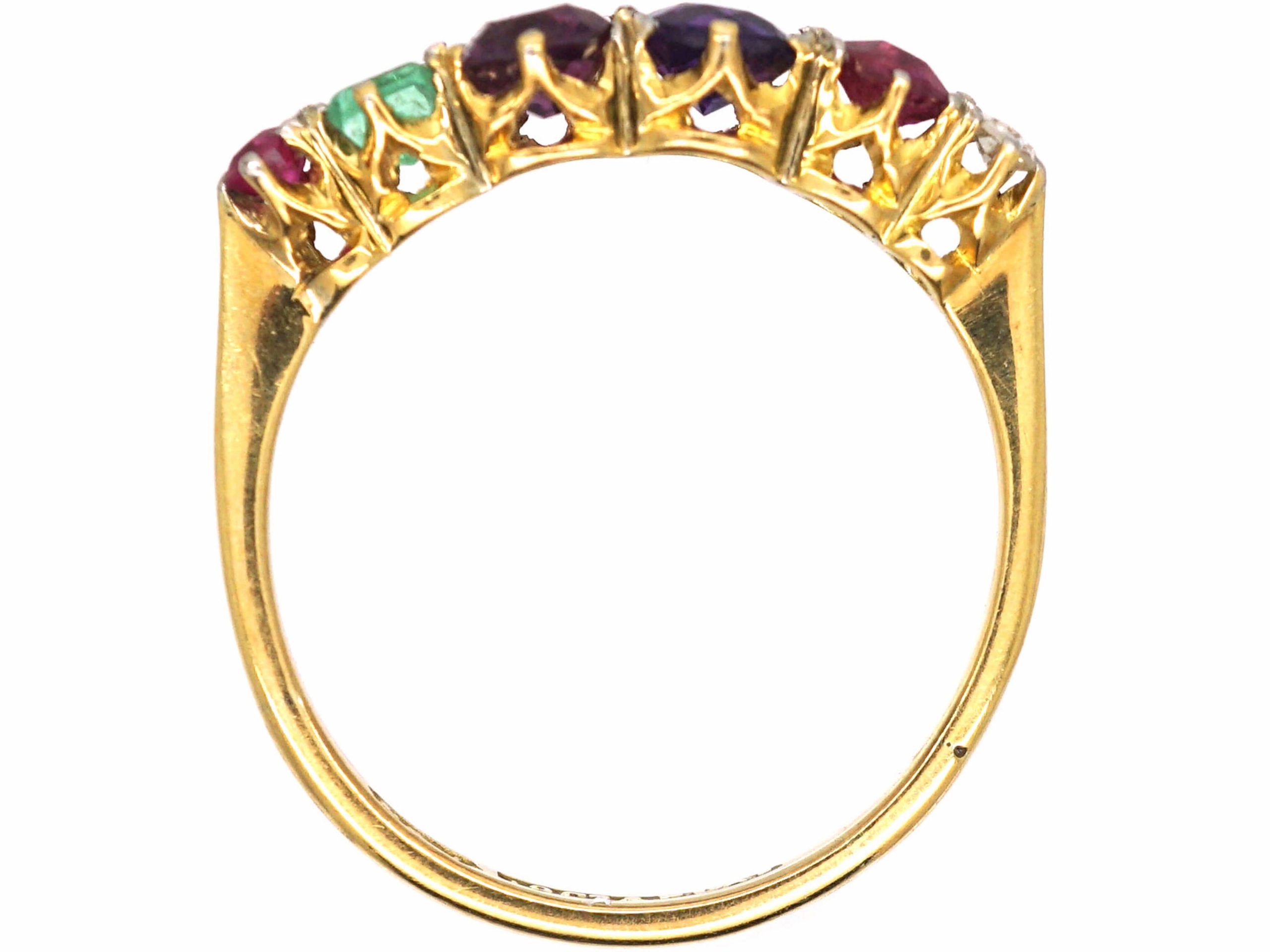 Edwardian 18ct Gold & Platinum, Acrostic Ring That Spells Regard (868T ...