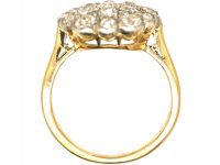 Early 20th Century 18ct Gold & Platinum Large Diamond Cluster Ring