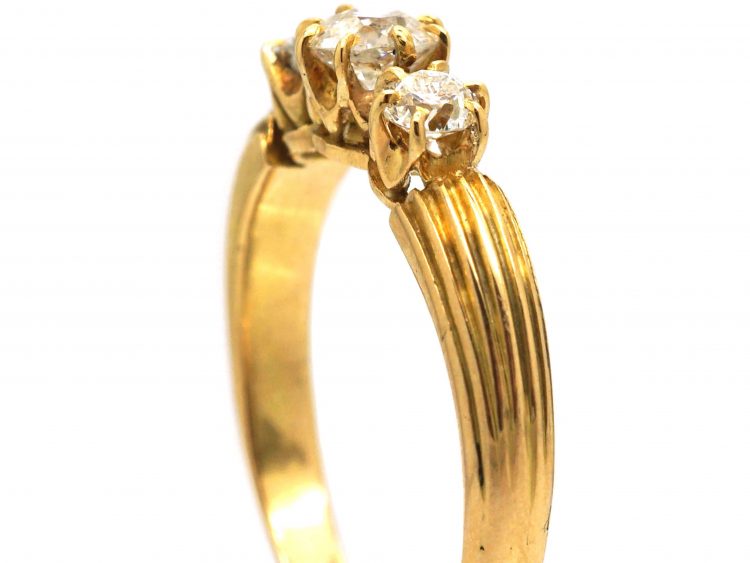 Edwardian 18ct Gold,Three Stone Diamond Ring