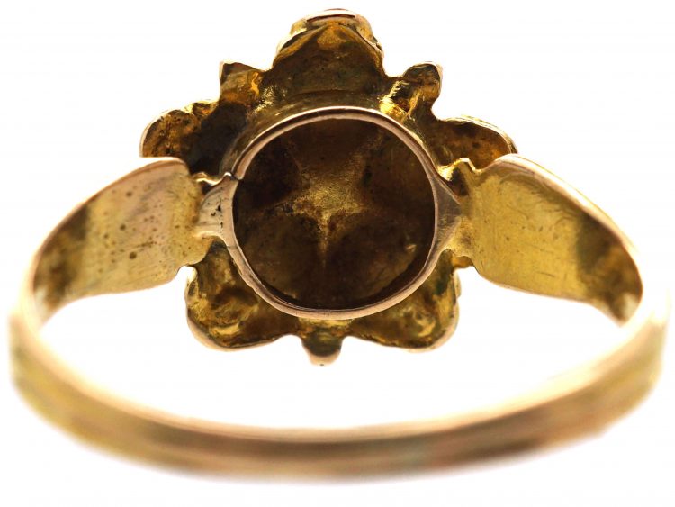 Georgian 15ct Gold Regard Pansy Cluster Ring