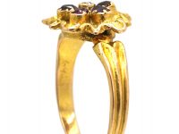 Georgian 15ct Gold Regard Pansy Cluster Ring