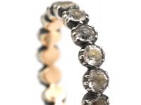 Georgian Gold & Silver Eternity Ring set with Paste