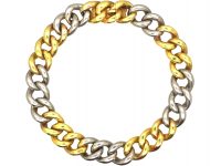 Edwardian 18ct Gold & Platinum Curb Bracelet