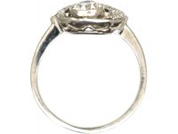 Art Deco Platinum Figure of Eight Ring set with Diamonds