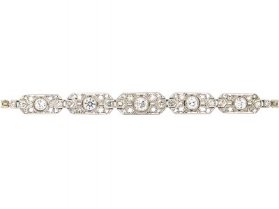 Art Deco 18ct White Gold & Diamond Bracelet