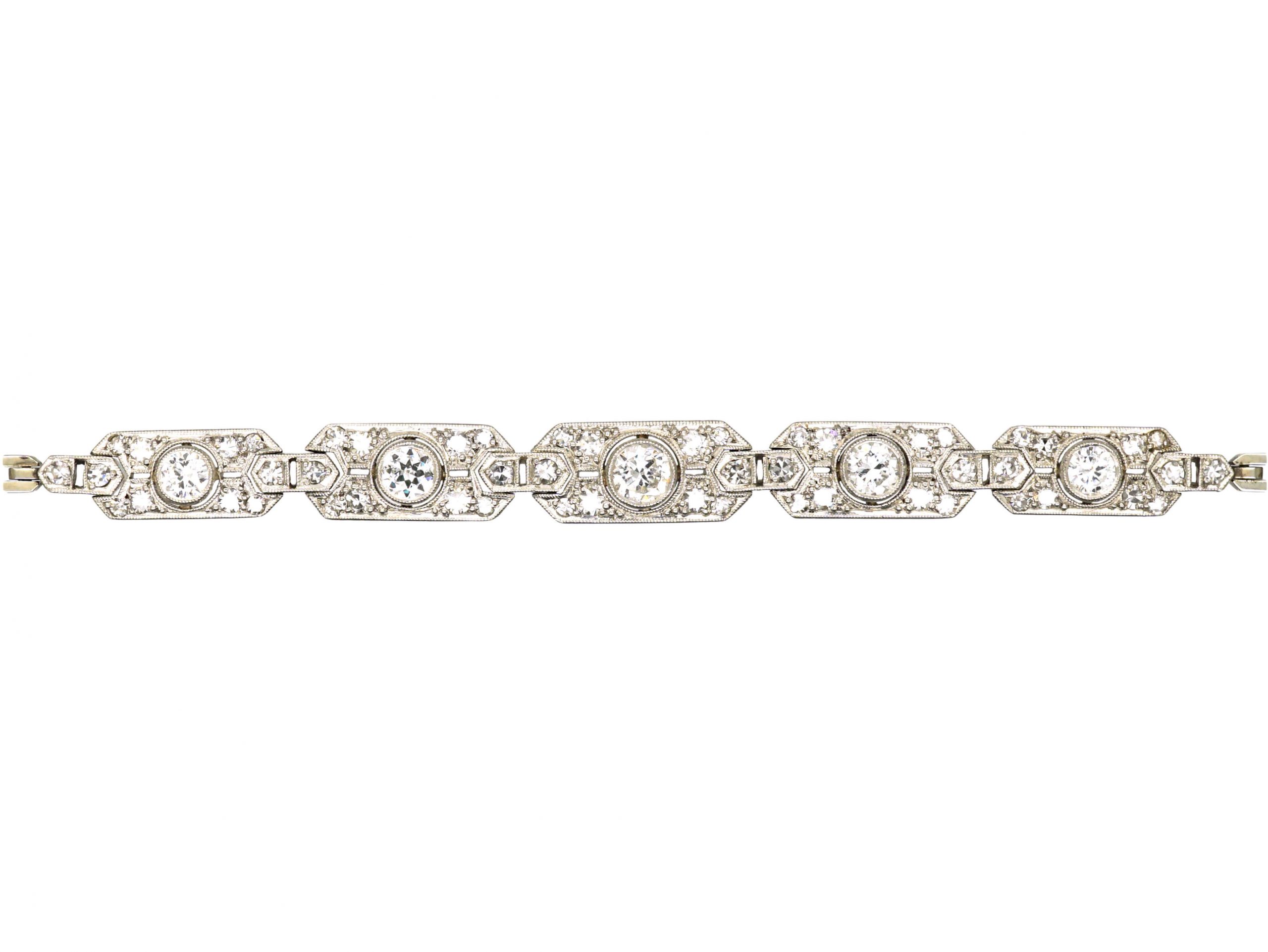 Art Deco 18ct White Gold And Diamond Bracelet 885t The Antique Jewellery Company 8411