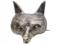 Victorian Silver Head of a Fox