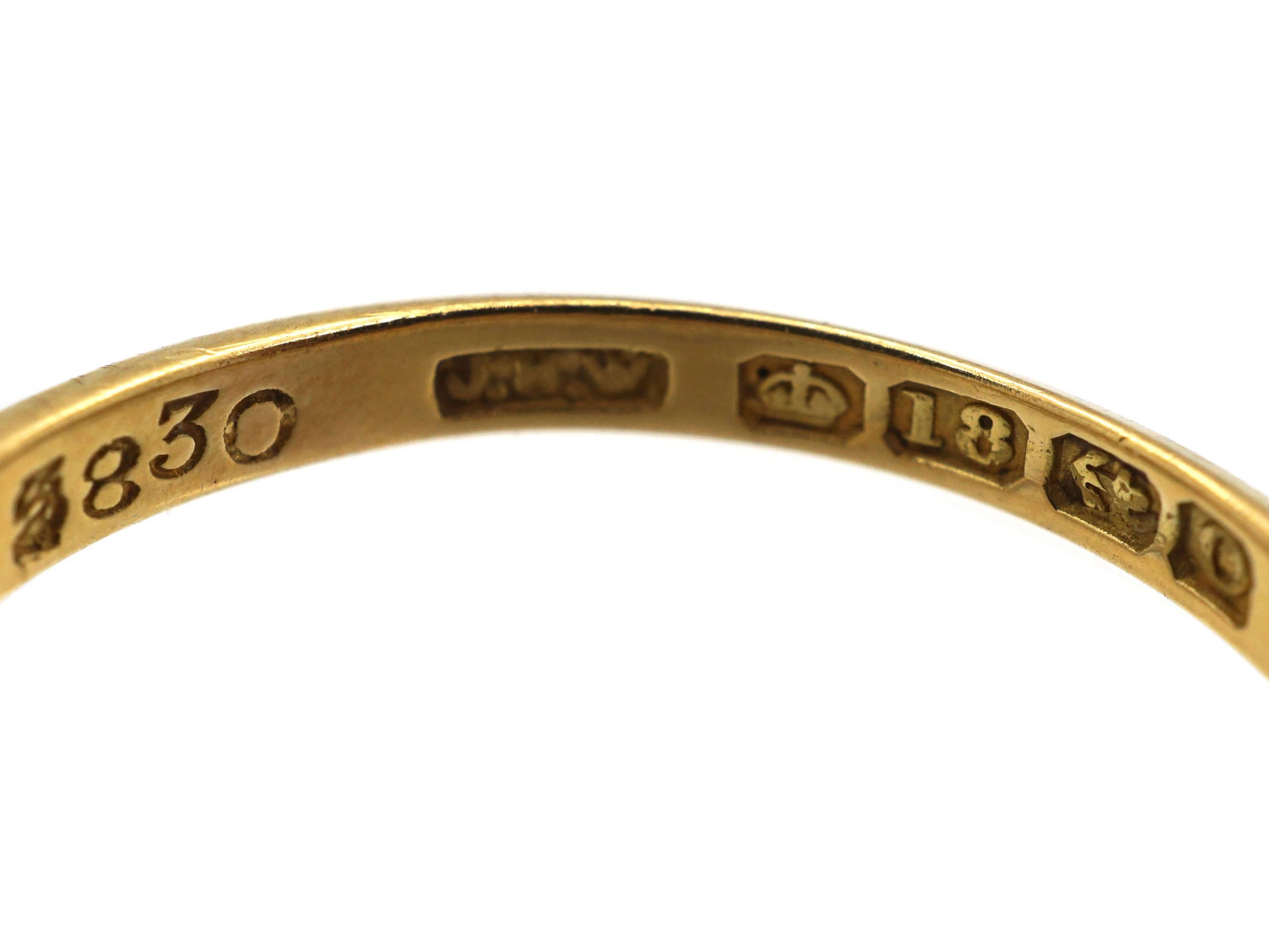 Edwardian 18ct Gold, Five Stone Old European Cut Diamond Ring (975T ...