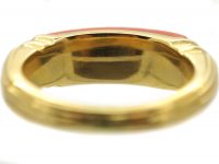 1970s 18ct Gold & Coral Ring by Kutchinsky