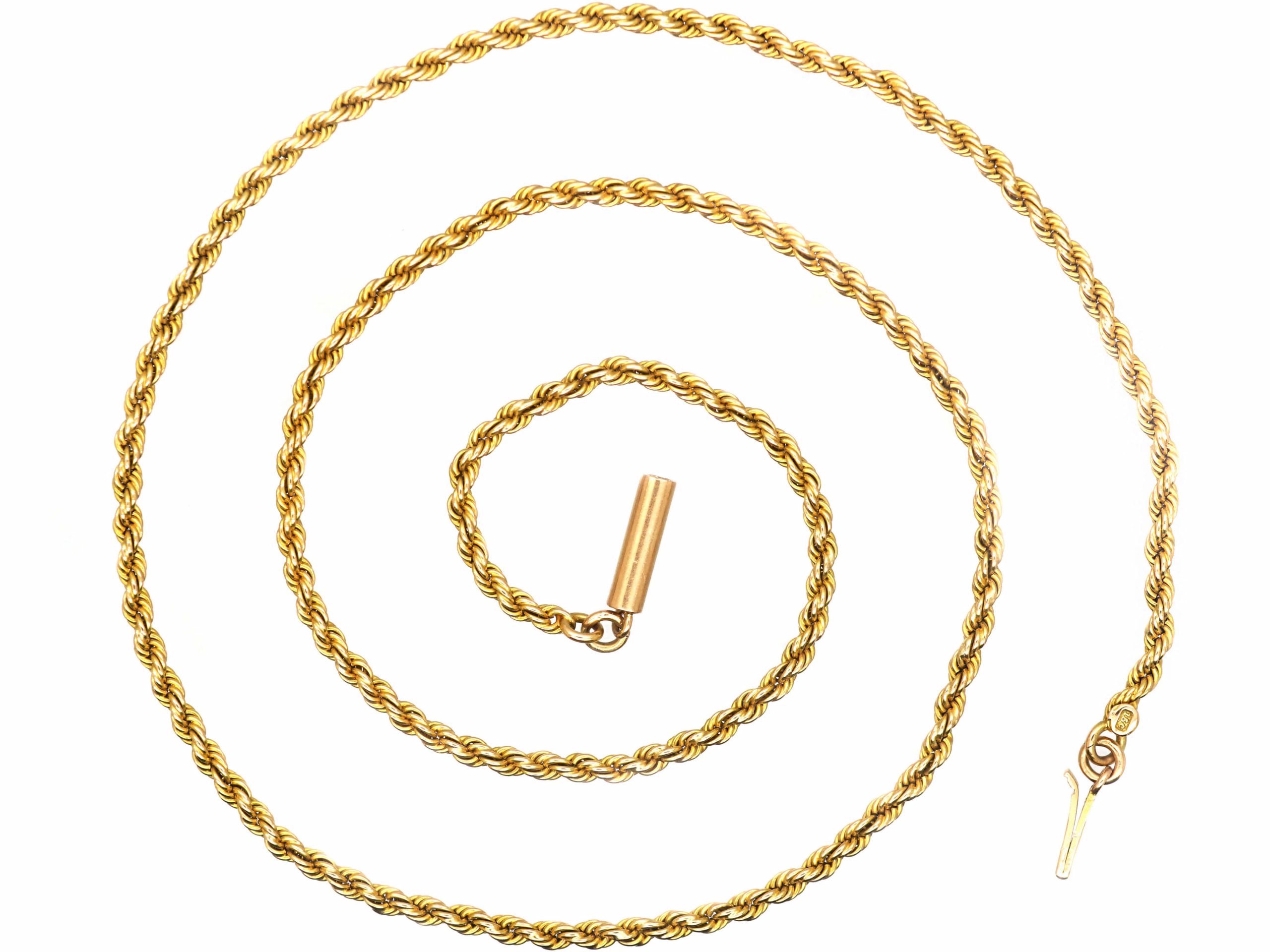 Edwardian 15ct Gold Prince Of Wales Twist Chain (637T) The Antique