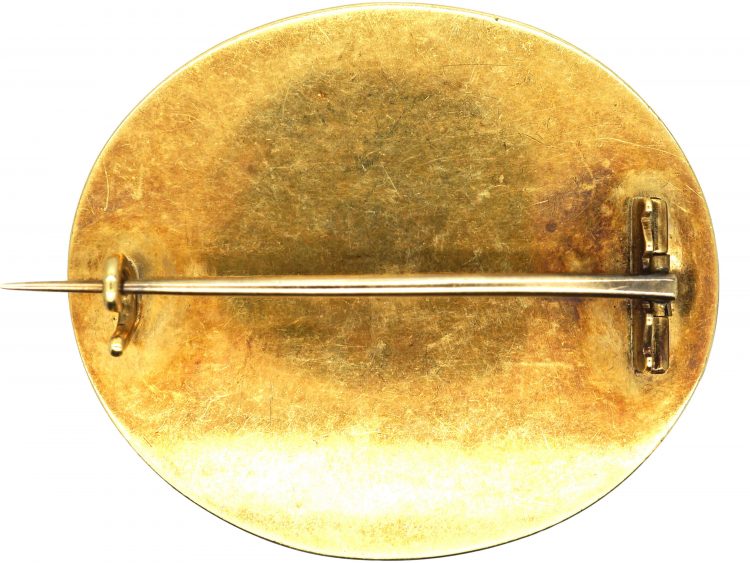 Georgian 15ct Gold Sulphide Brooch of Cornelia, Showing her Children as Her Only Ornaments