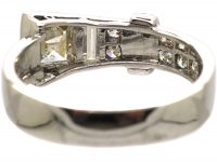 Art Deco Platinum & Diamond Buckle Ring