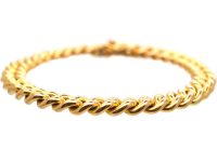 Edwardian 15ct Gold Curb Bracelet in original Case