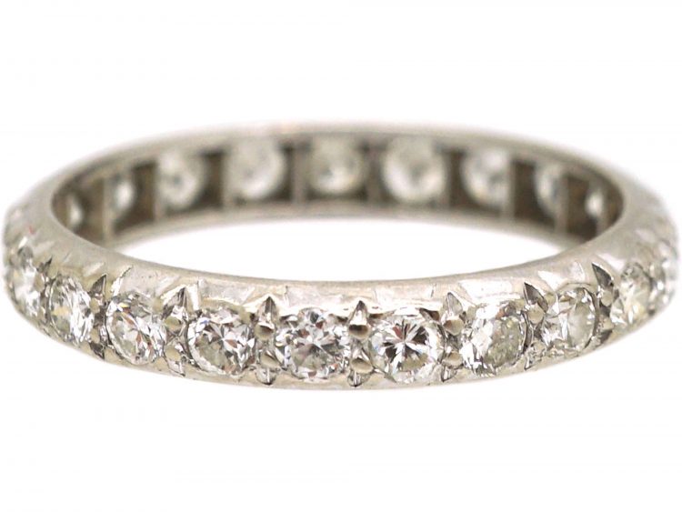 Early 20th Century Diamond Eternity Ring with Curved Edges