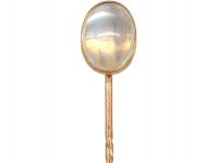 Edwardian 9ct Gold Tie Pin set with a Cabochon Cut Moonstone