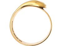 Edwardian 18ct Gold Wide Snake Ring